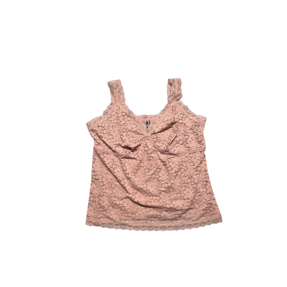 Torrid Curve Pink Lace Babydoll Cami Tank Top Plus Size‎ 3 coquette Floral Sheer